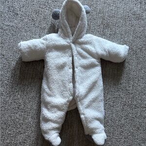 Cozy White Sherpa Baby One Piece